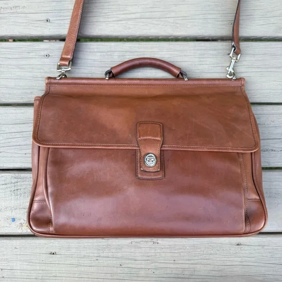 Coach Vintage Barclay Saddle Brown Briefcase Laptop Bag